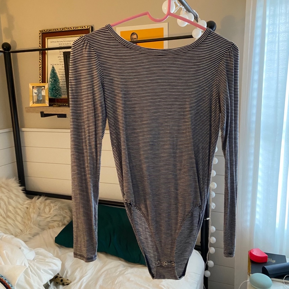 Aerie Soft Striped Long Sleeve Bodysuit
